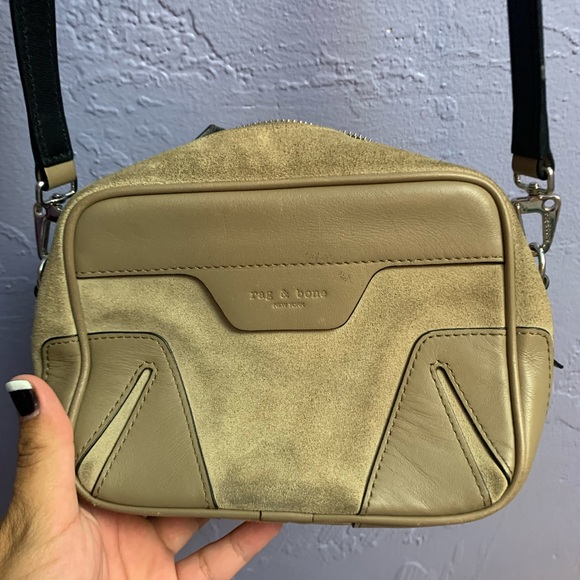 Rag & Bone Leather-paneled Suede Shoulder Bag - Picture 3 of 7